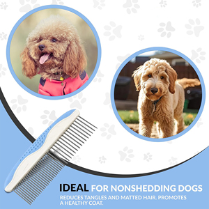 Premium PET <b>Comb</b> for Small Large Breeds Comfort Grip Ergonomic Handle Anti-Slip ABS Material Simple Style Box Packaging Safe - Product Image 6