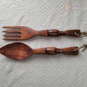 Ensemble de couverts en bois durable, résistant à la chaleur, design en bois naturel - Product Image 5