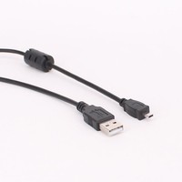 Kabel pengisi daya Transfer Data kamera Digital Universal USB mini-b cocok untuk Nikon CoolPix, L, D, P, seri kamera Digital