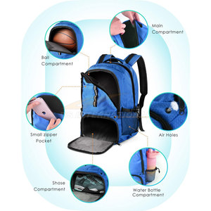 Sac à dos de basket-ball Vêtements de sport pour hommes Sac à dos Oxford personnalisé Sac de sport de plein air Fabricant OEM Équipe de football École - Product Image 4