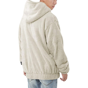 Wholesale Solid Color Fleece Pullover <b>Sherpa</b> <b>Hoodie</b> Latest Casual Wear for <b>Men</b> Cotton Blended Winter <b>Hoodie</b> for Adults - Product Image 3