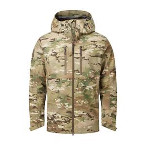 แจ็กเก็ตยุทธวิธีลายพรางมีฮู้ด, เสื้อแจ็คเก็ตแนวสตรีทเอวปรับได้กันน้ำสำหรับเดินป่ากลางแจ้ง - Product Image 3