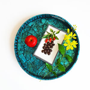 VietnamCrafts Rustic Vietnam <b>Lacquerware</b> Tray Eco-Friendly Folk Art Durable for Cafe Dining Table Serving Elegant - Product Image 2