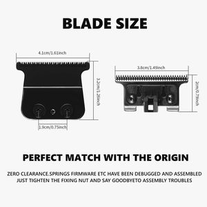 Lame de tondeuse professionnelle à dents profondes en acier inoxydable, alimentée par USB/électrique, réglable pour la coupe de cheveux domestique (norme US) - Product Image 5