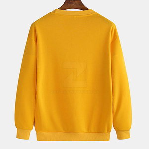 Sweat-shirt d'hiver uni à col rond pour homme, coupe régulière, 100% coton, polaire, manches longues - Product Image 2