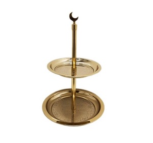 Fancy Modern Luxury Vantage Premium Diseño único gran oferta soporte de pastel de metal chapado en oro diseño superior de media luna para uso en la cocina - Product Image 6