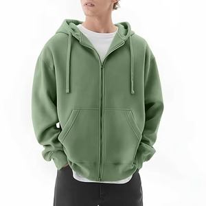 Sweat-shirt d'hiver surdimensionné pour homme, 100% coton, polaire épais, écologique, respirant, luxe, fermeture éclair, streetwear, impression personnalisée, drop - Product Image 6