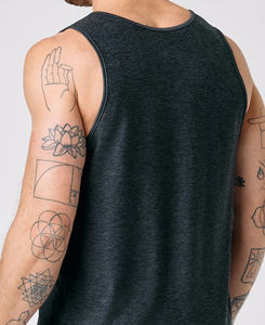 เสื้อกล้ามผู้ชายสีทึบคอโอระบายอากาศได้ดีแห้งเร็วสไตล์ลำลอง - Product Image 6