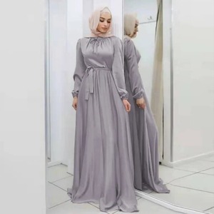 Vente en gros de Thobe / Thawb femmes musulmanes taille libre Abaya Dubaï Turquie Eid Ramadan robe abaya musulmane robe élégante à bas prix - Product Image 4