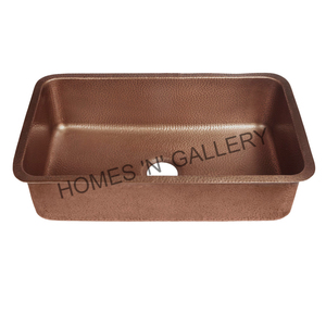 Vente en gros d'évier en cuivre pur style martelé pour maison hôtel cuisine salle de bain ferme design indien - Product Image 1