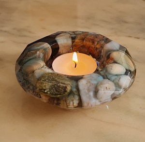 ที่วางเทียนหินแกะสลักพร้อมที่เก็บคู่หูที่ทําด้วยมืออย่างเรียบง่ายและดูที่ยอดเยี่ยมสําหรับของขวัญวันขอบคุณพระเจ้าในห้องแสนสบาย - Product Image 3