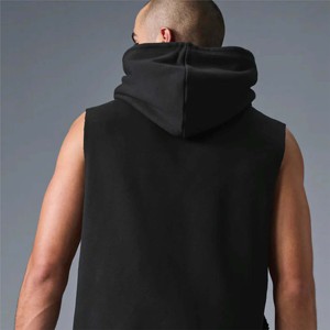 Sweat à capuche de gymnastique sans manches pour hommes pour l'entraînement-Sweat à capuche de musculation avec tissu respirant, idéal pour l'haltérophilie, - Product Image 4