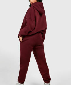 ชุดวอร์มแบบสวมศีรษะของผู้หญิงชุดวอร์มผ้าคอตตอนเนื้อ100% น้ำหนักเบาระบายอากาศได้ดีพิมพ์โลโก้แบบกำหนดเอง - Product Image 6