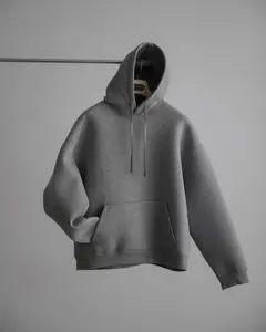 Sudadera con capucha de gran tamaño con cremallera y forro polar de algodón 600 GSM 100% para hombre de invierno con estampado personalizado-Servicio OEM - Product Image 5