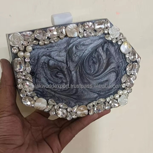 กระเป๋าถือสุดหรูสำหรับผู้หญิงกระเป๋าคลัทช์เรซินสุดหรูกระเป๋าคลัทช์สำหรับผู้หญิงกระเป๋าถือสำหรับงานราตรีคุณภาพสูง - Product Image 2