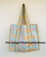 Sacs fourre-tout tendance personnalisés pour femme, hiver/été, pour le voyage et le shopping, sac à bandoulière imprimé au bloc, en coton matelassé avec fermeture éclair