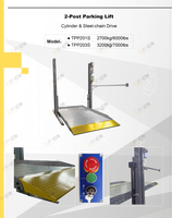 Système de stationnement automatique pour voiture à 2 montants, élévateur de voiture, capacité de 3200 kg (7000 lb)