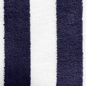 Serviette de plage et de piscine en coton bleu marine à rayures cabana, imprimée sur mesure, pour spa, hôtel, bain, durable et écologique, disponible - Product Image 4