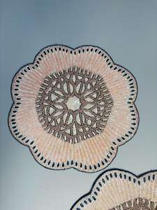 Sets de table en polyester/coton écologiques à motifs floraux (lot de 6) – Décoration élégante pour table à manger - Product Image 3