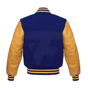 Veste en cuir personnalisée pour homme, coupe-vent, à manches longues, style universitaire, col montant, hiver, style Letterman, design personnalisable - Product Image 2