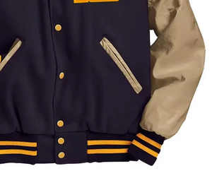 แจ็คเก็ตทีมตัวแทนแขนเสื้อหนังสำหรับผู้ชายแจ็คเก็ตทีมตัวแทนออกแบบได้ตามต้องการ - Product Image 5