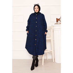 หมวกแคชเมียร์ลายเสือดาว Saks พร้อมกระดุมปิด - Product Image 4
