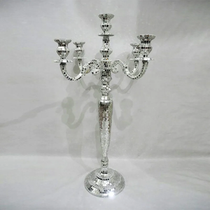 New Latest Silver <b>Mirror</b> <b>Mosaic</b> Work on Wedding Decor Candelabra Centerpieces Direct From Factory Full Handmade <b>Mosaic</b> <b>Mirror</b> - Product Image 1