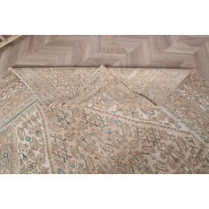 พรมวินเทจขนาด 6.7x10.7 ฟุต พรมตุรกีขนาดใหญ่ พรมสีเบจขอบสีน้ำเงิน - Product Image 5