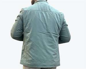 Veste de motard vintage décontractée pour homme Bearfit, automne, 100% coton, coupe ajustée, écologique, coupe-vent, respirante, fermeture éclair, service OEM - Product Image 3