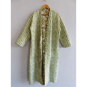 <b>Women</b> Soft Cotton Kimono Quilted Bathrobe Dress Boho & Hippie Floral Handmade Printed Long Sleeve <b>Nightwear</b> Maxi Gown - Product Image 2