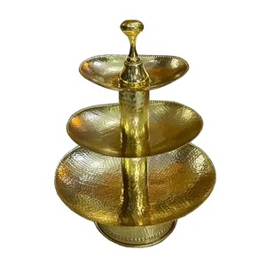 Plato de servicio de tres niveles de Metal de tendencia industrial para una decoración de comedor elegante de calidad perfecta - Product Image 2