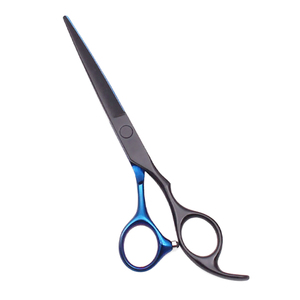 Ciseaux de coiffeur droits bleu et noir professionnel droitier ciseaux de coupe de cheveux ciseaux de Salon outils de cheveux en acier inoxydable - Product Image 1