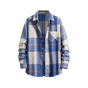 Camisa de Franela 100% Algodón para Hombre OEM, Logotipo Bordado de la Mejor Calidad, Talla Grande, Manga Larga, Transpirable, Secado Rápido, Ecológica - Product Image 3