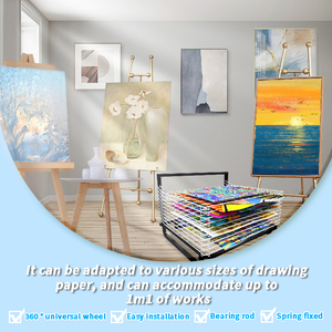 Jh-mech tác phẩm nghệ thuật Áp phích in trợ lý tuyệt vời kim loại in khô hiển thị lưu trữ đứng giá dễ dàng di chuyển nghệ thuật khô giá - Product Image 3