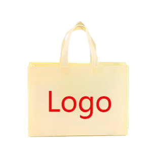 Beige and Green New Design Handled Non-Woven Shopping <b>Bags</b> No Brand Direct Factory Price - Product Image 1