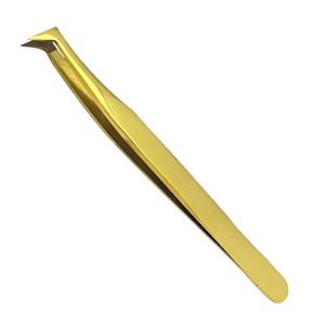 Pince à cils en acier inoxydable personnalisable avec pointe en fibre pointue durable Emballage de logo personnalisé pour extensions - Product Image 5
