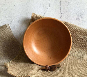 Bol en bois utilisé pour la salade et la nourriture servant un bol en bois personnalisé fait à la main par l'artisanat en croissant - Product Image 3