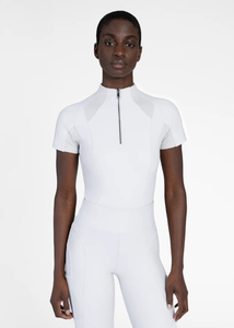 Chemise d'équitation avancée pour femmes, légère, à manches courtes, respirante, en tissu extensible, couche de base pour l'équitation, OEM - Product Image 4