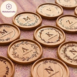Classic Natural Wooden <b>Coasters</b> Round <b>Coaster</b> Set Eco-Friendly Reusable Heat-Resistant Cold <b>Drink</b> <b>Coasters</b> by F S INTERNATIONAL - Product Image 3