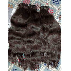 Vente en gros d'extensions de cheveux humains vierges indiens droites et afro vagues brutes non transformées de haute qualité style vague profonde en vrac 100% - Product Image 2