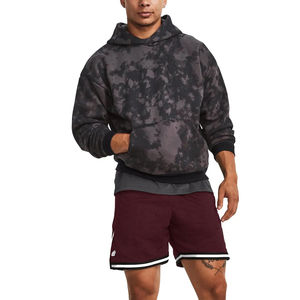 Pull meilleure qualité nouveau Design coton fait hommes pierre lavé sweats à capuche basiques coton mélangé surdimensionné hommes pierre lavé sweats à capuche - Product Image 5