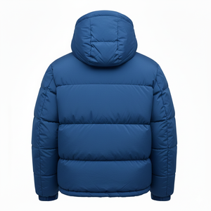 Chaqueta Acolchada con Capucha Verde para Hombre/Unisex, Chaqueta Acolchada con Capucha para Hombre con Bolsillo con Cremallera en el Pecho, Abrigo de Invierno Acolchado y Aislado - Product Image 4