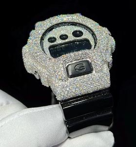 นาฬิกาหรู VVS1 D Moissanite เท่ๆกลไกจักรกล | บัตรผ่านเครื่องทดสอบเพชร | นาฬิกาฮิปฮอปที่ได้รับแรงบันดาลใจ - Product Image 5