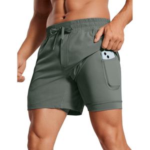 New Style Men 2 in 1 <b>Shorts</b> Cotton/Polyester Custom 3D Printing Thick Waistband <b>Zipper</b> <b>Pockets</b> Fitted <b>Shorts</b> Gym Training Wear - Product Image 6