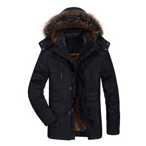 High Quality Canvas Stand Collar Parka <b>Jacket</b> <b>Men's</b> Hooded Warm Coat Casual Wholesale Sports Autumn Waterproof Plus Size - Product Image 4