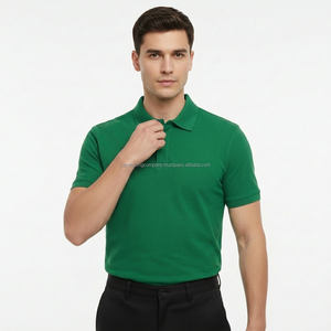 Piqué de Algodón 100% Premium para Fabricantes de Camisetas, Bordado de Logotipo Personalizado, para Hombre, Más de 30 Colores, Transpirable de Alta Calidad - Product Image 1