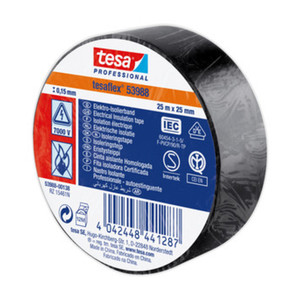 Ruban isolant certifié noir 25 mm (25 m) - Product Image 1