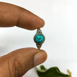 Bague en pierre turquoise Boho Bijoux en argent sterling - Product Image 2