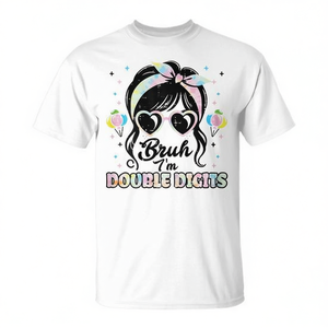 Camiseta de manga corta con estampado de bandana para niños, unisex, cuello redondo, estilo occidental, camiseta gráfica - Product Image 2