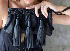 Pochette pour sac à main pour femme faite à la main avec bandoulière et dragonne réglables détachables - Product Image 2